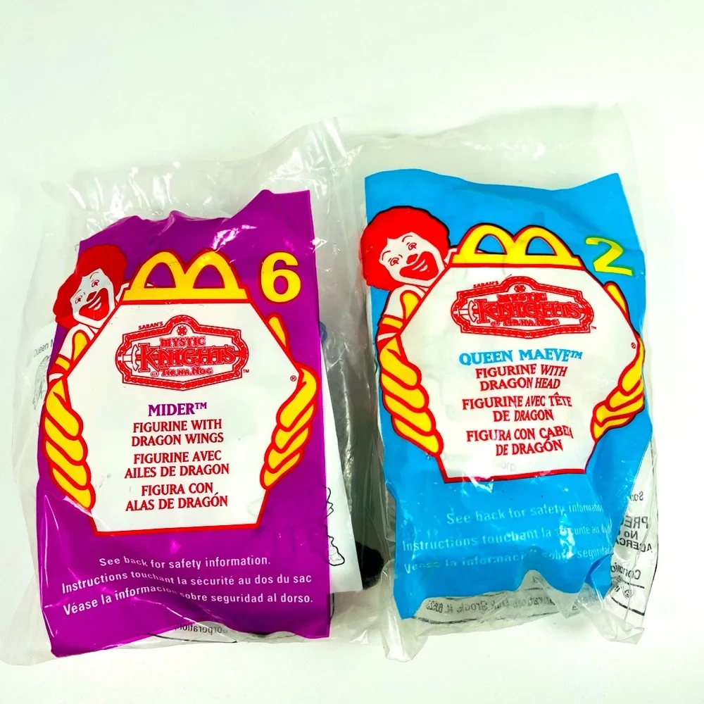 Mystic Knights of Tirnanog 1999 Mcdonalds Mider #6 And Queen Maeve #2 NIP